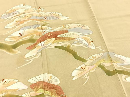 平和屋着物■豪華色留袖　笠松文　金彩　正絹　逸品　BAAX3770yc