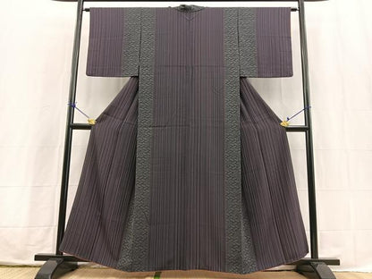 平和屋着物■上質な小紋　花間道　正絹　逸品　BAAX3774yc