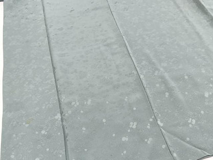 平和屋着物■上質な色無地　舞花地紋　湊鼠色　正絹　逸品　BAAX3777yc