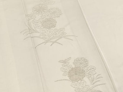 平和屋着物■中国三大刺繍　相良刺繍　訪問着　草花文　正絹　逸品　BAAX3783yc