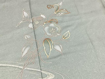 平和屋着物■訪問着　刺繍　椿文　金彩　正絹　逸品　BAAX3785yc