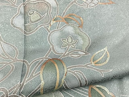 平和屋着物■訪問着　刺繍　椿文　金彩　正絹　逸品　BAAX3785yc