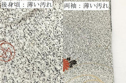 平和屋着物■訪問着　秋草文　たたき染め　金彩　正絹　逸品　BAAX3795yc