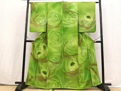 平和屋着物■訪問着　カトレア　暈し染め　金彩　正絹　逸品　BAAX3798yc