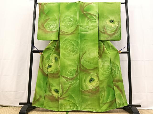 平和屋着物■訪問着　カトレア　暈し染め　金彩　正絹　逸品　BAAX3798yc