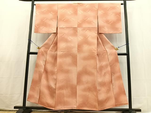 平和屋着物■上質な小紋　竹垣地紋　暈し染め　正絹　逸品　BAAX3802yc