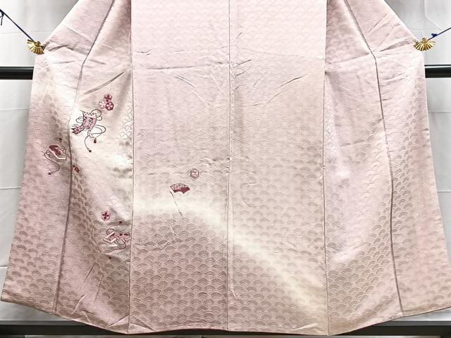 平和屋着物■訪問着　総刺繍　駒刺繍　吉祥花文　暈し染め　金銀糸　正絹　逸品　BAAX3804yc