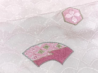 平和屋着物■訪問着　総刺繍　駒刺繍　吉祥花文　暈し染め　金銀糸　正絹　逸品　BAAX3804yc