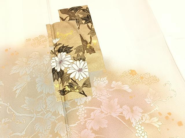 平和屋着物■訪問着　熨斗花文　暈し染め　金彩　正絹　逸品　BAAX3808yc