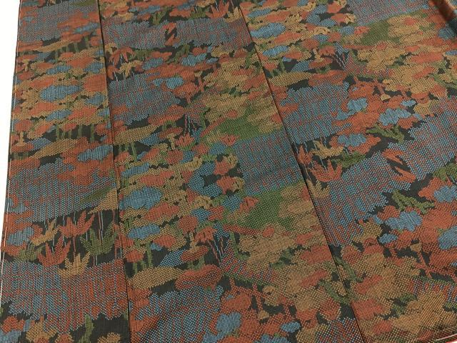 平和屋着物■本場大島紬　7マルキ　風景花文　正絹　逸品　未使用　BAAX3817yc