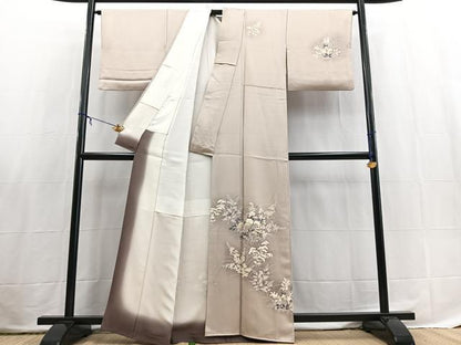 平和屋着物■訪問着　秋草文　暈し染め　金彩　正絹　逸品　BAAX3819yc