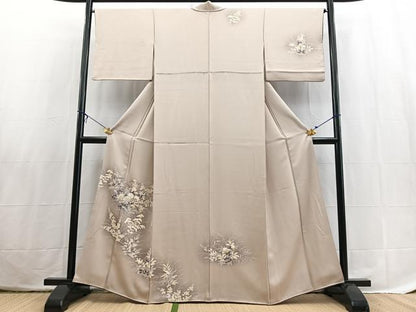 平和屋着物■訪問着　秋草文　暈し染め　金彩　正絹　逸品　BAAX3819yc