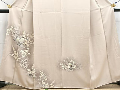 平和屋着物■訪問着　秋草文　暈し染め　金彩　正絹　逸品　BAAX3819yc