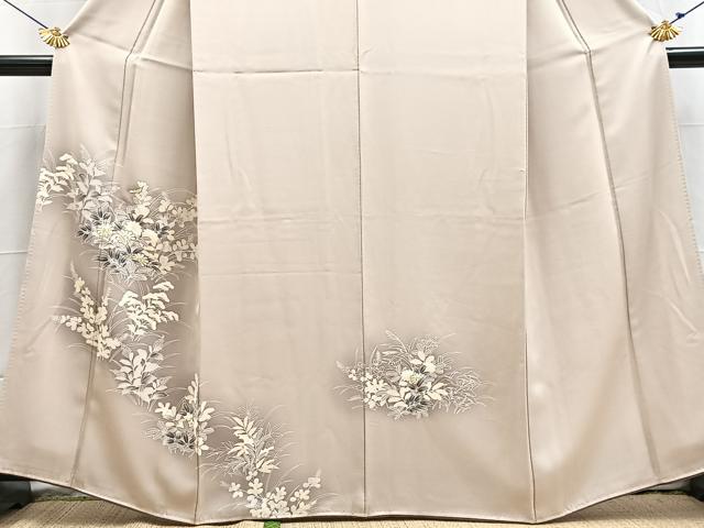 平和屋着物■訪問着　秋草文　暈し染め　金彩　正絹　逸品　BAAX3819yc