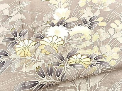 平和屋着物■訪問着　秋草文　暈し染め　金彩　正絹　逸品　BAAX3819yc