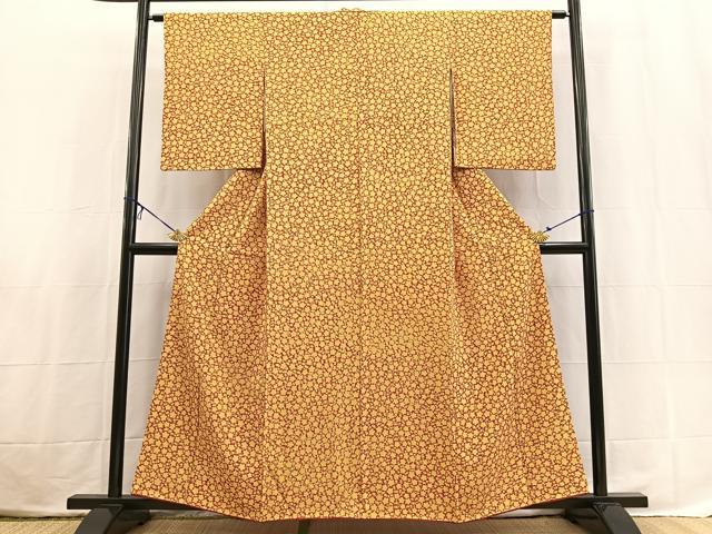 平和屋着物■上質な小紋　型染め　梅尽くし　正絹　逸品　BAAX3823yc