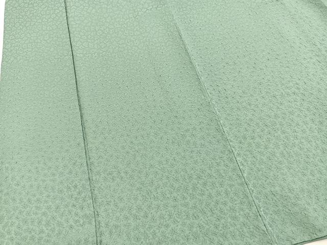 平和屋着物■上質な色無地　花地紋　錆浅葱色　正絹　逸品　BAAX3828yc