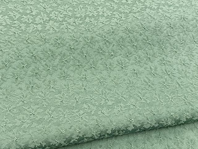平和屋着物■上質な色無地　花地紋　錆浅葱色　正絹　逸品　BAAX3828yc