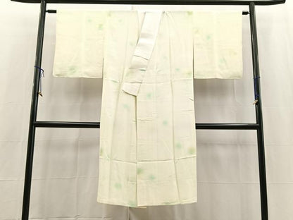 平和屋着物■長襦袢　無双仕立て　毬花地紋　暈し染め　正絹　逸品　BAAX3829yc
