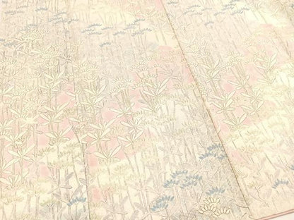 平和屋着物■上質な小紋　草花文　金彩　正絹　逸品　BAAX3832yc