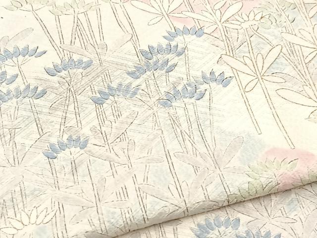 平和屋着物■上質な小紋　草花文　金彩　正絹　逸品　BAAX3832yc