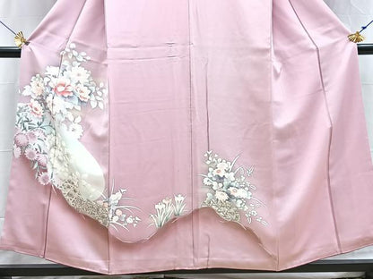 平和屋着物■訪問着　風景花文　暈し染め　金彩　正絹　逸品　BAAX3834yc