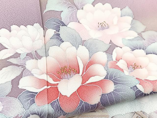 平和屋着物■訪問着　風景花文　暈し染め　金彩　正絹　逸品　BAAX3834yc