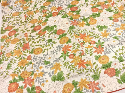 平和屋着物■上質な小紋　花尽くし　正絹　逸品　BAAX3838yc