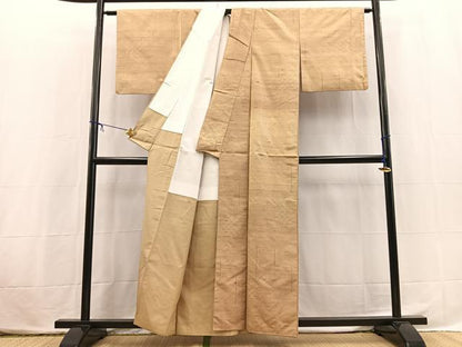 平和屋着物■上質な紬　七宝文　正絹　逸品　BAAX3839yc