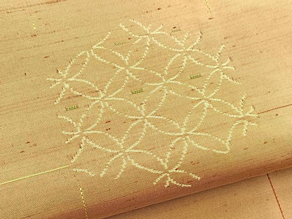 平和屋着物■上質な紬　七宝文　正絹　逸品　BAAX3839yc