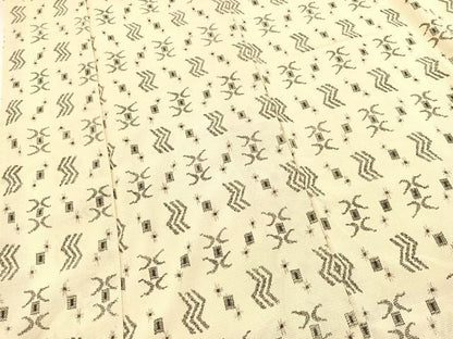 平和屋着物■本塩沢　琉球絣文様　正絹　逸品　BAAX3842yc
