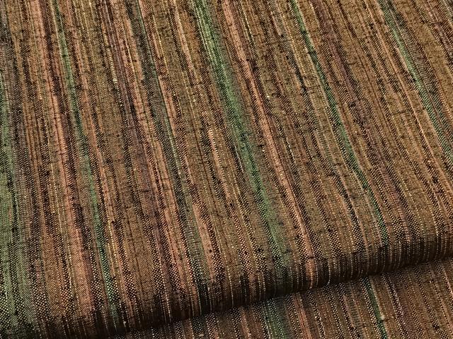 平和屋着物■上質な紬　縞　正絹　逸品　未使用　BAAX3847yc