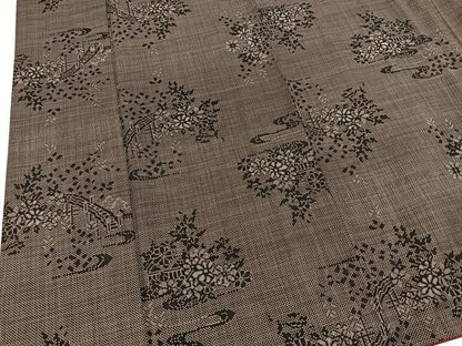 平和屋着物■本場大島紬　7マルキ　流水花文　正絹　逸品　BAAX3849yc