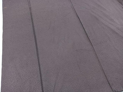 平和屋着物■上質な色無地　紋意匠　葡萄鼠色　正絹　逸品　BAAX3850yc