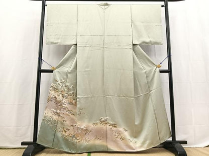 平和屋着物■豪華色留袖　御所解花鳥文　暈し染め　金彩　正絹　逸品　BAAX3861yc