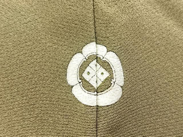 平和屋着物■上質な色無地　鶸茶色　正絹　逸品　BAAX3863yc