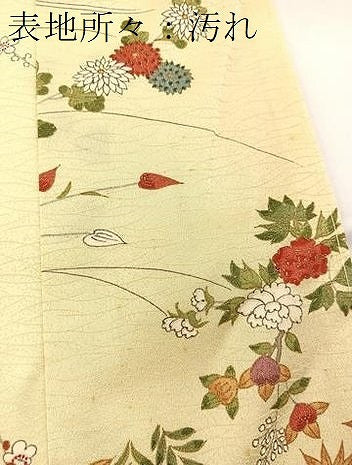 平和屋着物■上質な小紋　草花文　金彩　正絹　逸品　BAAX3864yc