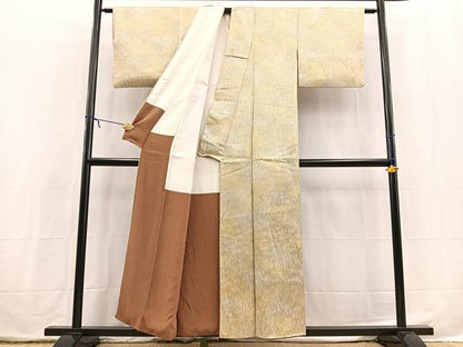平和屋着物■上質な小紋　乱菊芝草文　暈し染め　正絹　逸品　BAAX3867yc