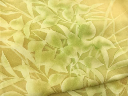 平和屋着物■上質な小紋　草葉シルエット　暈し染め　正絹　逸品　BAAX3868yc