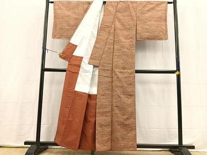 平和屋着物■上質な紬　霞文　正絹　逸品　BAAX3889yc