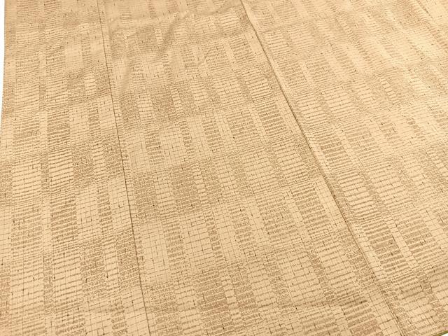 平和屋着物■上質な紬　幾何学文様　正絹　逸品　BAAX3892yc