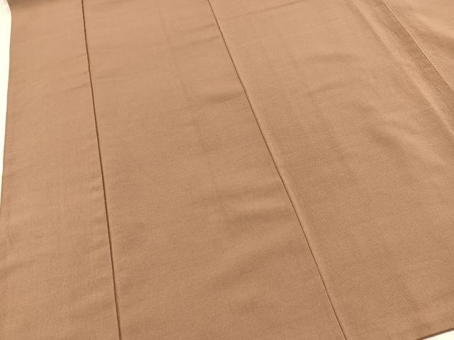 平和屋着物■上質な色無地　赤白橡色　正絹　逸品　BAAX3894yc