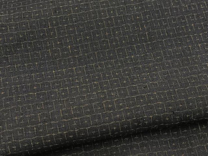 平和屋着物■上質な紬　亀甲文　黒紅色　正絹　逸品　BAAX3897yc