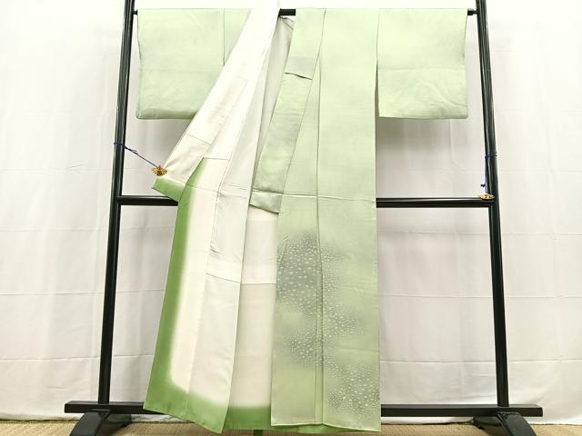 平和屋着物■訪問着　石畳文　暈し染め　正絹　逸品　BAAX3900yc