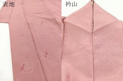平和屋着物●上質な小紋　地紋起こし　花尽くし　正絹　逸品　BAAX3938yc