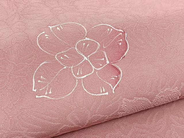 平和屋着物●上質な小紋　地紋起こし　花尽くし　正絹　逸品　BAAX3938yc