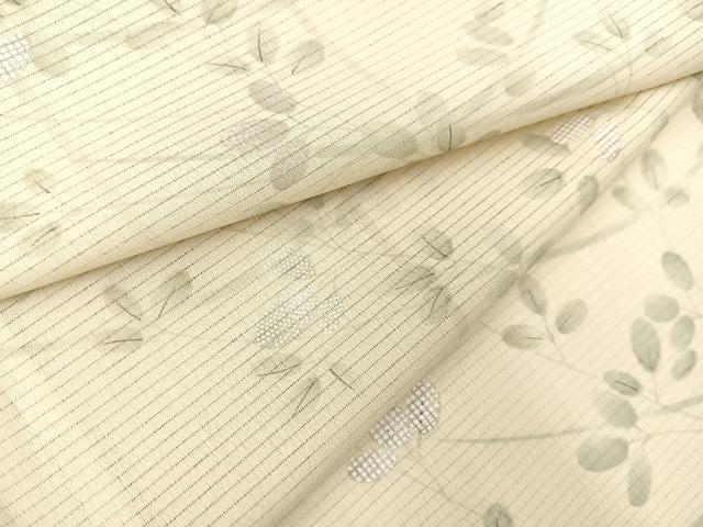 平和屋着物＊夏物　小紋　絽　萩文　洗える着物　BAAX3951yc