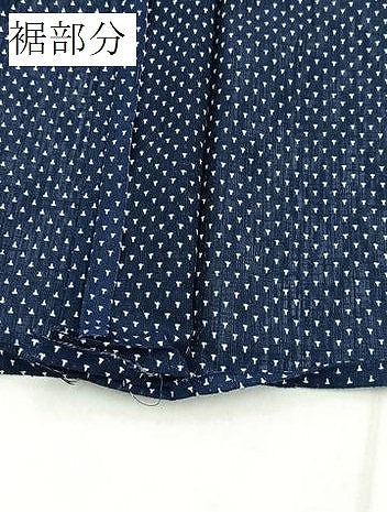 平和屋着物＊夏物　小紋　紗　霞文　洗える着物　BAAX3953yc