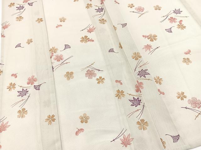 平和屋着物＊夏物　小紋　絽　吹き寄せ文　洗える着物　BAAX3954yc