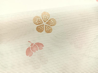 平和屋着物＊夏物　小紋　絽　吹き寄せ文　洗える着物　BAAX3954yc
